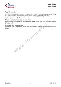 PEF 20542 F V1.3 Datasheet Page 17