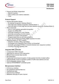 PEF 20542 F V1.3 Datasheet Page 21