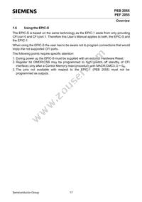 PEF 2055 N V2.1 Datasheet Page 17