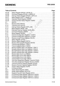 PEF 20550 H V2.1 Datasheet Page 7