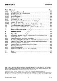 PEF 20550 H V2.1 Datasheet Page 10