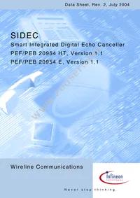 PEF 20954 HT V1.1 Cover