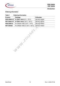 PEF 20954 HT V1.1 Datasheet Page 14