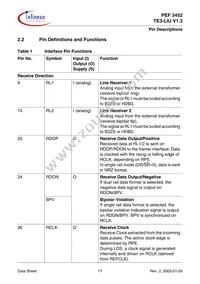 PEF 3452 H V1.3 Datasheet Page 17