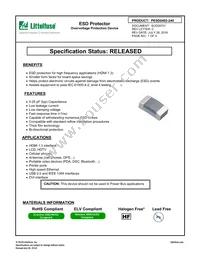 PESD0402-240 Datasheet Cover