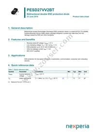 PESD27VV2BTR Datasheet Cover