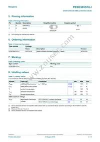 PESD36VS1UJX Datasheet Page 2