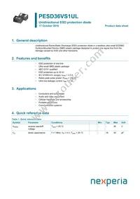 PESD36VS1UL Datasheet Cover