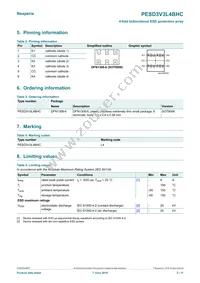 PESD3V3L4BHCYL Datasheet Page 2