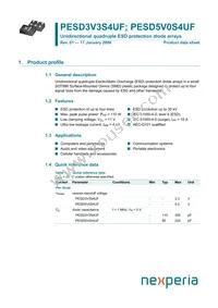 PESD3V3S4UF Datasheet Cover