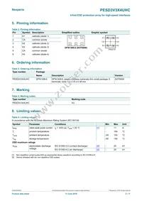 PESD3V3X4UHCYL Datasheet Page 2