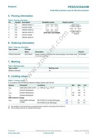 PESD3V3X4UHMYL Datasheet Page 2