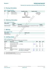 PESD3V6Z1BCSFYL Datasheet Page 2