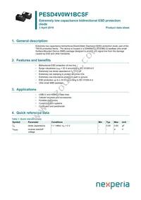 PESD4V0W1BCSFYL Datasheet Cover