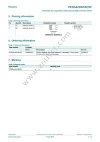 PESD4V0W1BCSFYL Datasheet Page 2