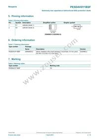 PESD4V0Y1BSFYL Datasheet Page 2