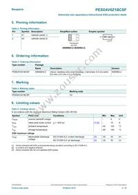 PESD4V0Z1BCSFYL Datasheet Page 2