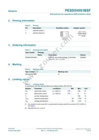 PESD5V0S1BSF Datasheet Page 2