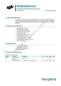 PESD5V0S1ULD Datasheet Cover