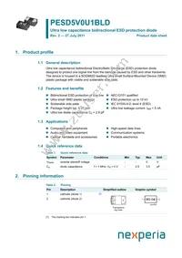 PESD5V0U1BLD Datasheet Cover