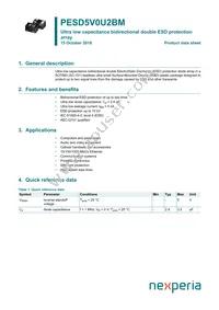 PESD5V0U2BM Datasheet Cover