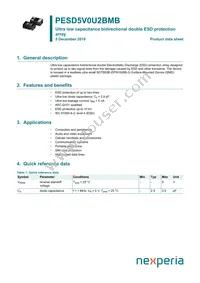 PESD5V0U2BMB Datasheet Cover