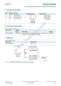 PESD5V0U2BMB Datasheet Page 2