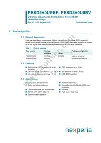 PESD5V0U5BF Datasheet Cover