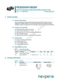 PESD5V0V1BDSF Datasheet Cover