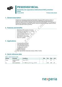 PESD5V0X1BCAL Datasheet Cover