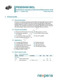 PESD5V0X1BCL Datasheet Cover