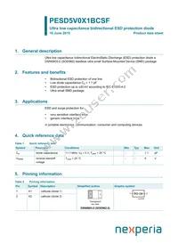 PESD5V0X1BCSFYL Datasheet Cover