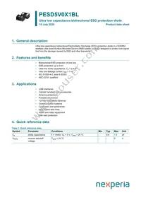 PESD5V0X1BL Datasheet Cover