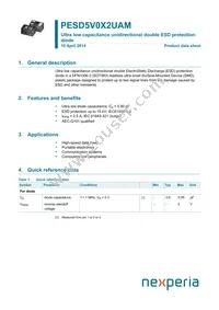 PESD5V0X2UAMYL Datasheet Cover