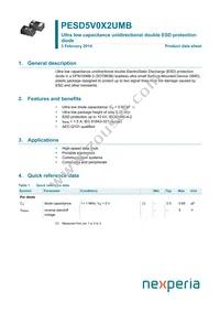 PESD5V0X2UMBYL Datasheet Cover