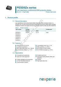 PESD5Z5.0F Datasheet Cover