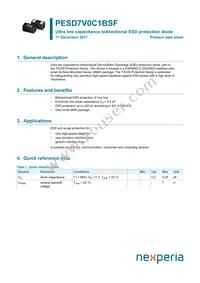 PESD7V0C1BSFYL Datasheet Cover