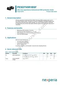 PESD7V0R1BSFYL Datasheet Cover