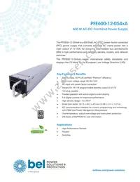 PFE600-12-054RA Datasheet Cover