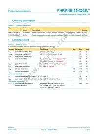 PHB153NQ08LT Datasheet Page 2