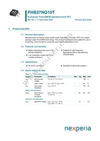 PHB27NQ10T Datasheet Cover