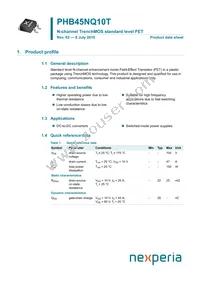 PHB45NQ10T Datasheet Cover