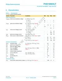 PHD16N03LT Datasheet Page 5