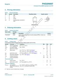 PHD20N06T Datasheet Page 2