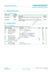 PHD36N03LT Datasheet Page 2