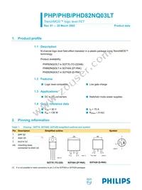 PHD82NQ03LT Datasheet Cover