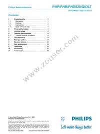 PHD82NQ03LT Datasheet Page 14