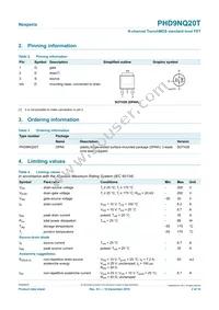PHD9NQ20T Datasheet Page 2