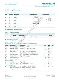 PHK12NQ10T Datasheet Page 3