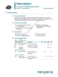 PHK13N03LT Datasheet Cover